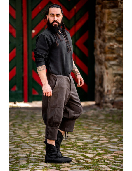 Pantalon viking marron aux genoux
