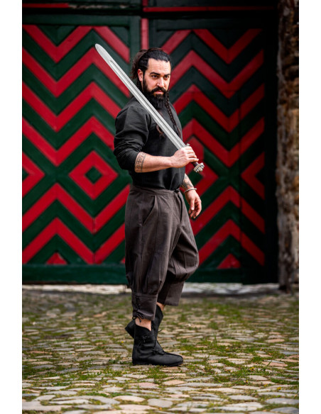 Pantalon viking marron aux genoux