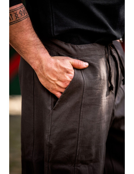 Pantalon viking marron aux genoux
