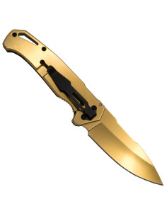 Troisième couteau tactique crâne doré design 3D (20,3 cm.) 2