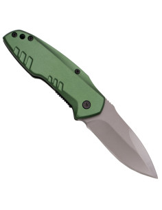 Troisième couteau tactique à manche vert (15,4 cm.) 2
