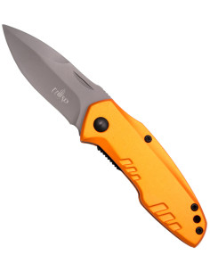Troisième couteau tactique à manche orange (15,4 cm.)