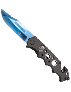 Troisième couteau tactique avec motif tête de mort, en...