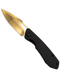 Troisième couteau de campagne à la feuille d'or (17 cm.)