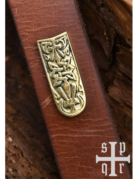 Embout de ceinture Viking en laiton à...