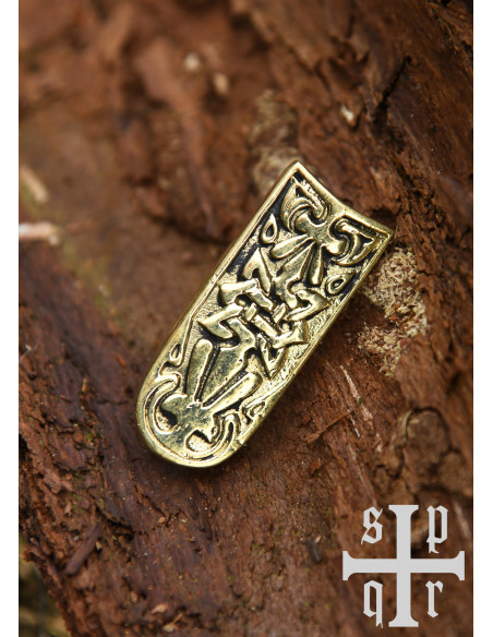 Embout de ceinture Viking en laiton à...