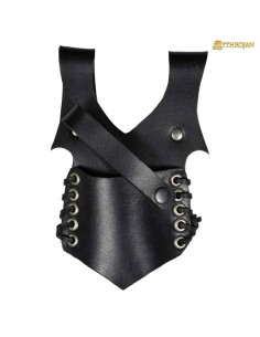 Baldric pour épées et poignards en noir (21,5 x 12,7 cm.)