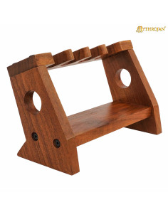 Support à fusil médiéval en bois