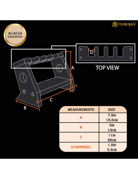 Support à fusil médiéval en bois