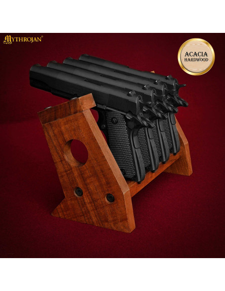 Support à fusil médiéval en bois