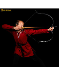 Ceinture médiévale en cuir noir avec anneau 2