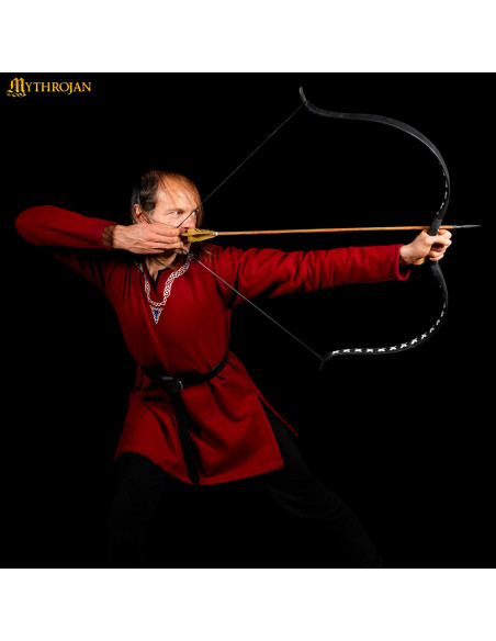 Ceinture médiévale en cuir noir avec...