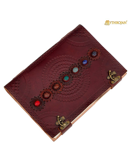 Journal médiéval en cuir fait main...