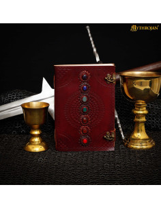 Journal médiéval en cuir fait main modèle Sevenstone 2