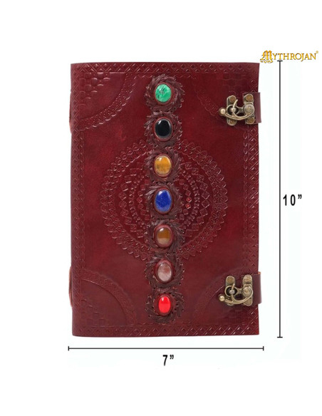 Journal médiéval en cuir fait main...