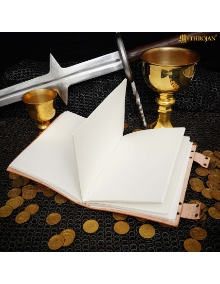 Journal médiéval en cuir fait main...