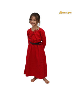 Robe médiévale pour fille modèle Maiden, couleur rouge