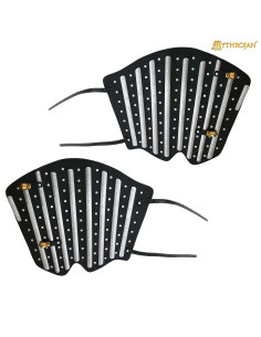 Grèves médiévales 14ème siècle en cuir et acier