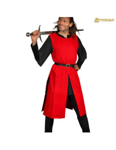 Tabard de guerrier viking médiéval, rouge