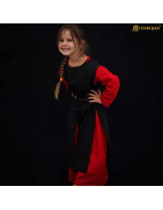Tabard de guerrier viking médiéval pour enfants, noir 2