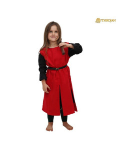 Tabard de guerrier viking médiéval pour enfants, rouge