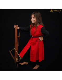 Tabard de guerrier viking médiéval pour enfants, rouge 2