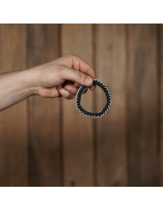 Bracelet élastique en cotte de mailles médiévale (10 mm.) 2