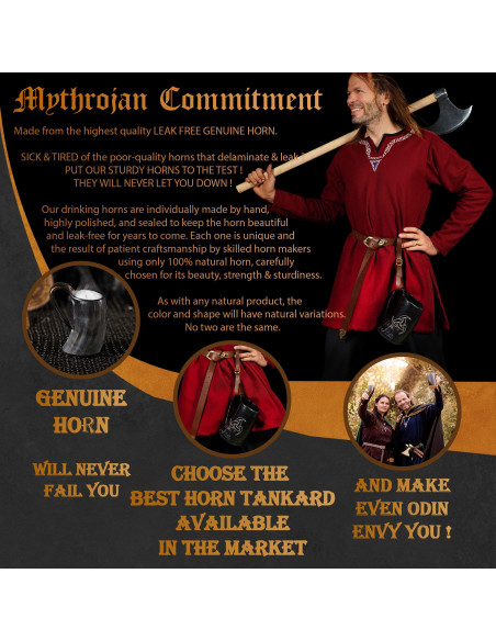 Pichet médiéval Triple corne d'Odin...