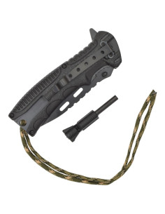Couteau tactique SCK avec corde et briquet 2