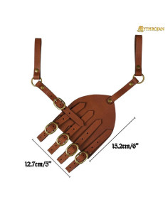 Baldric pour épées à rapières Renaissance en marron 2