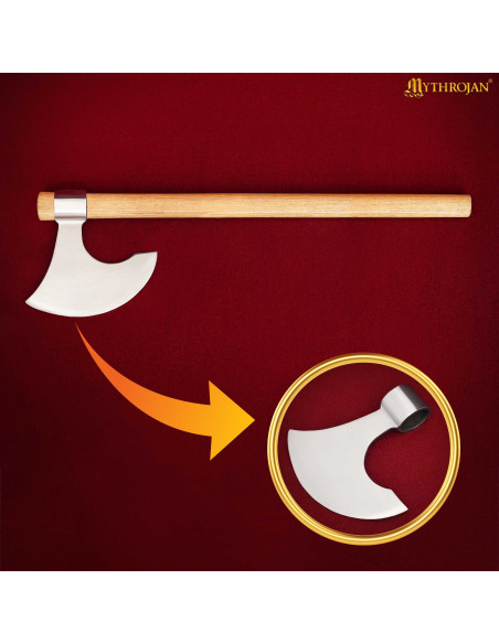 Tête de hache viking-médiévale en acier