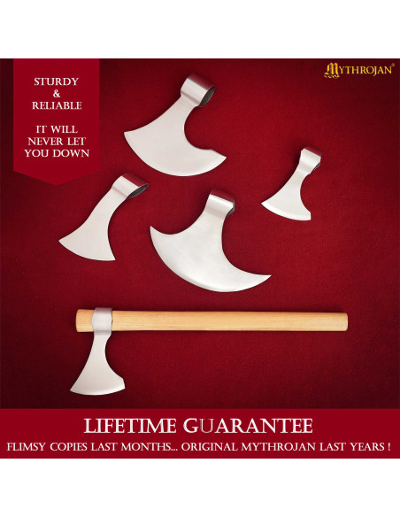 Tête de hache viking-médiévale en acier