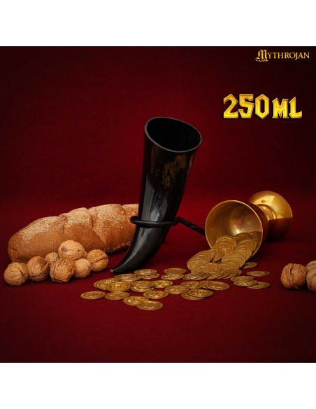 Corne à boire Viking, avec sachet...