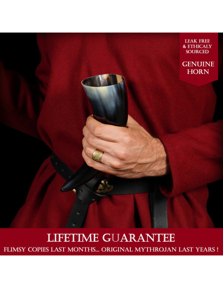 Corne à boire Viking, avec sachet...