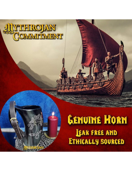 Pichet Viking médiéval avec sangle...