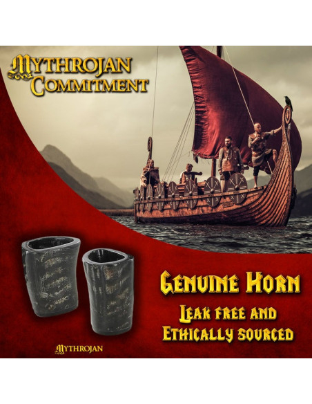 Ensemble de 2 verres à boire en corne...