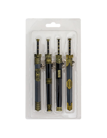 Lot de 4 porte-clés épée médiévale...