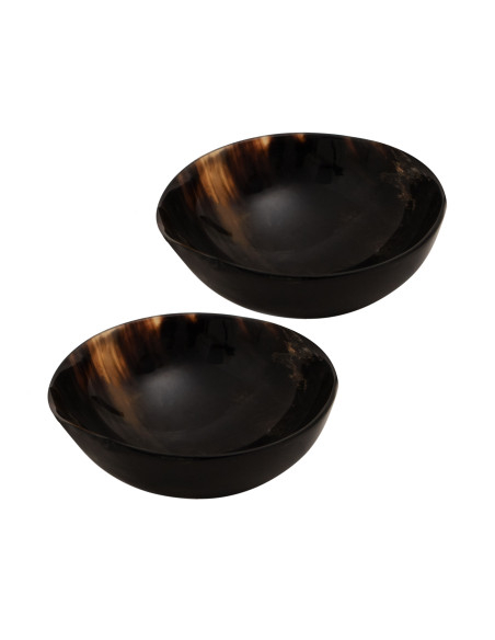 Ensemble de 2 bols médiévaux en bois...