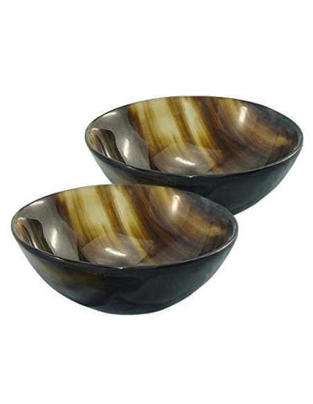 Ensemble de 2 bols médiévaux en bois...