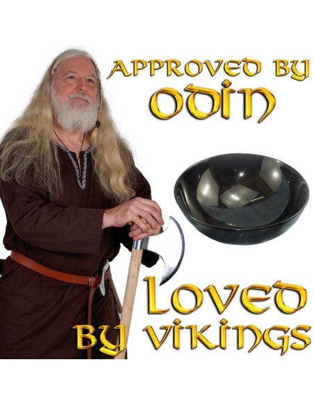 Ensemble de 2 bols médiévaux en bois...