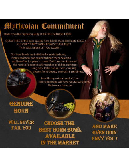 Ensemble de 2 bols médiévaux en corne...