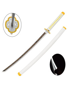 Katana Zenitsu Agatsuma de Kimetsu No Yaiba, lame avec LED