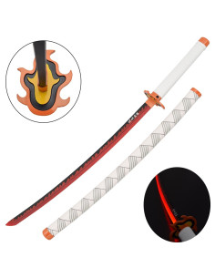 Katana Rengoku Kyojuro de Kimetsu No Yaiba, lame avec LED