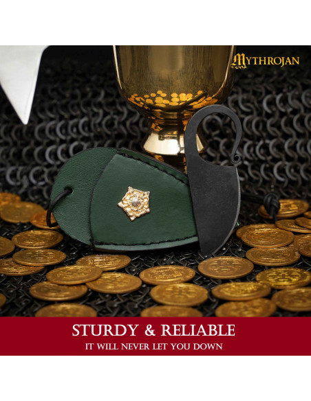 Couteau celtique forgé à la main étui...