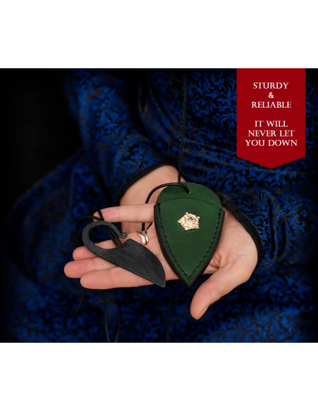 Couteau celtique forgé à la main étui...