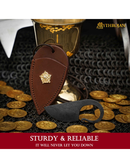 Couteau celtique forgé à la main étui...