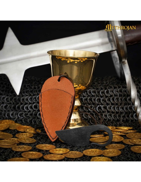 Couteau celtique forgé à la main étui...