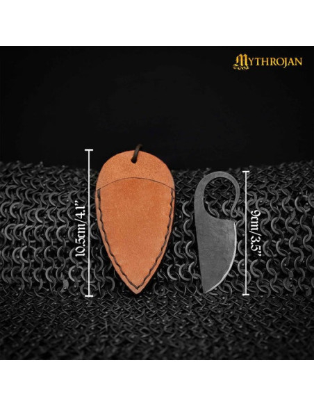 Couteau celtique forgé à la main étui...