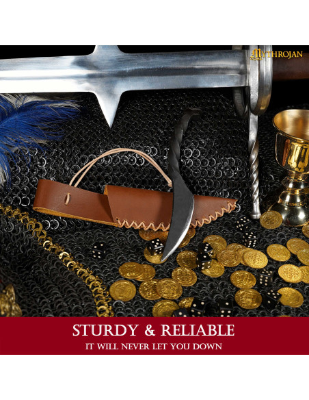 Couteau médiéval avec manche enroulé...