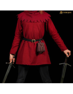 Porte-monnaie avec cordon pour ceinture, couleur marron 2